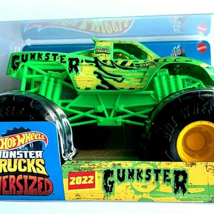 DieCast Hot Wheels Monster Trucks Oversized Gunkster, 1:24 Scale Truck