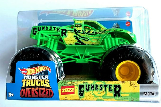 DieCast Hot Wheels Monster Trucks Oversized Gunkster, 1:24 Scale Truck