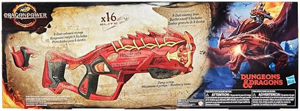 Nerf DragonPower Emberstrike Blaster, Inspired by Dungeons and Dragons, 8-Dart Drum, 16 Nerf Darts, Dart Storage