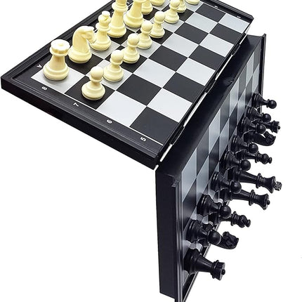 Lexibook Chessman® Classic, Magnetic and Foldable Chess Game, 32 Pieces, Family Board Game, Black/Grey, CGM320