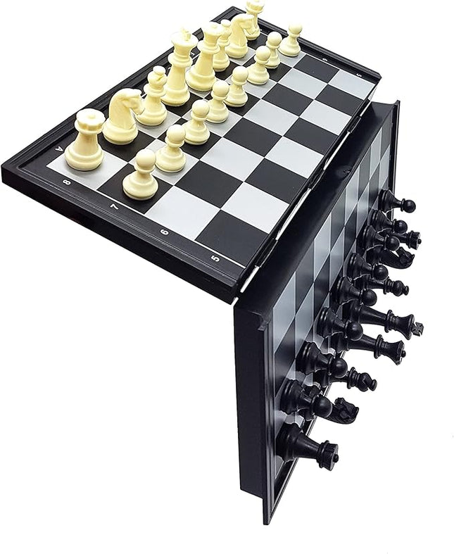 Lexibook Chessman® Classic, Magnetic and Foldable Chess Game, 32 Pieces, Family Board Game, Black/Grey, CGM320