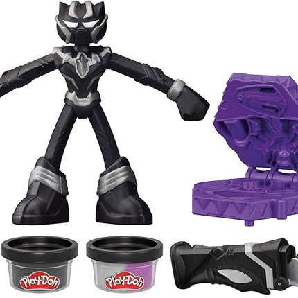 Play-Doh Marvel Black Panther Cutting Claws with Bendy Action Figure, Imagination Toys for 4 Year Old Boys and Girls and Up
