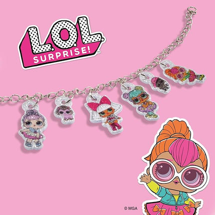 SES Creative 14190 - L.O.L. - Puffy Sticker Bracelets, Mix and Match Your own Charms, with Glitter, Complete Set for Children 6 Years and Older