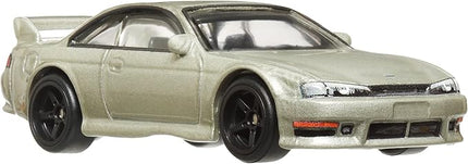 Hot Wheels Premium Car Culture Collectible Toy Car, 1:64 Scale Die-Cast Nissan Silvia S14, Slide Street Vehicle with Real Riders Tires