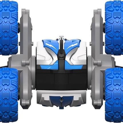 Threeking Amphipious RC Stunt Car Remote Control Cars 360 Degree Flips Rotating Indoor Outdoor Toys Gifts Presents for 6 7 8 9 10 11 12 Year Old Kids Boys Girls