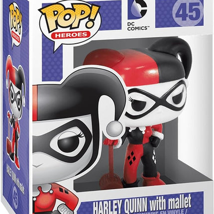 Funko Pop! Batman DC Heroes 2-Pack – Harley Quinn w/Mallet (#45) & Joker with Hat (#337 Common)