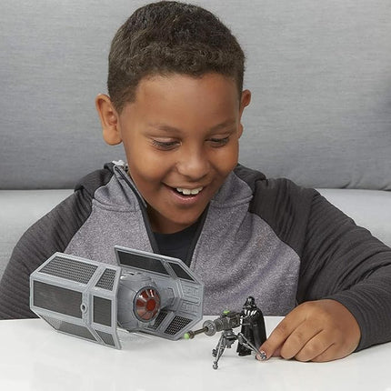 STAR WARS Mission Fleet Stellar Class Darth Vader TIE Advanced 2.5-Inch-Scale Figure and Vehicle, Toys for Kids Ages 4 and Up (E95985X1)