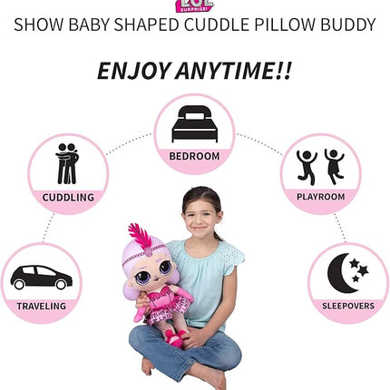 LOL Surprise Show Baby Kids Bedding Super Soft Plush Cuddle Pillow Buddy, One Size, By Franco