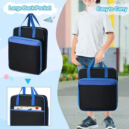 Toy Cars Carrying Case Compatible with Hot Wheels Up to 99pcs, Portable Car Toy Storage Organizer Bag for 1/64 Scale Toy Cars, Matchbox Cars, Dolls, Mini Toys, Bag Only (Blue)