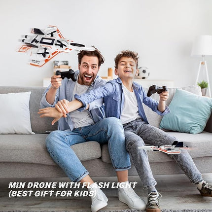 Remote Control Drone for Kids,2.4Ghz Foam RC Airplanes Helicopter Quadcopter with Auto Hovering,360° Flip,Gravity Sensing,Stunt Roll,Cool Light,2 Battery,Gifts for 8+ Kids Boys