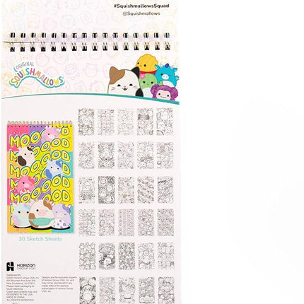 Original Squishmallows Color & Sketch Set, 15-Page Sketchbook, Color & Sketch Book, Sketch Pad, Drawing Pad for Kids, Coloring Books for Kids, Cute Coloring Books, Small Sketchbook, Coloring Book