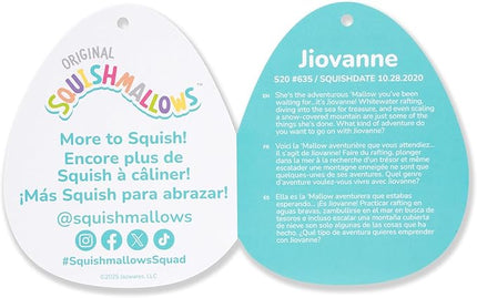 Squishmallows Original 20in Jiovanne The Blue Cat with Green Ears – Official Jazwares Plush (Jumbo)