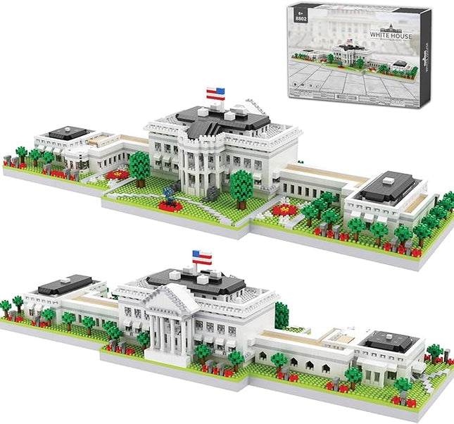 White House Micro Mini Building Blocks Sets Washington DC Architecture Building Kits Famous Landmark Model Toys Gift for Adults Kids Teens 3000 PCS