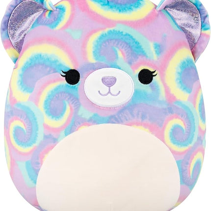 Squishmallows Original 12in Jonessa The Purple Psychedelic Tie-Dye Bear – Official Jazwares Plush (Medium-Sized)