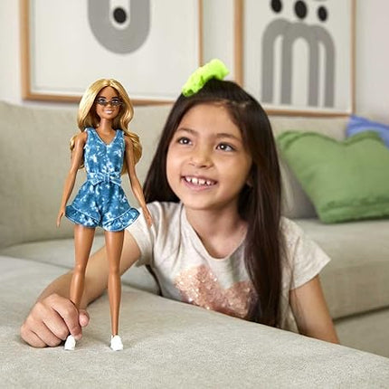 Barbie Fashionistas Doll # 173, Tie-Dye Romper, Toy for Kids 3 to 8 Years Old