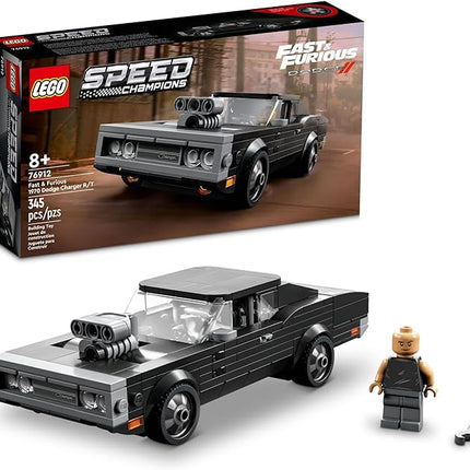LEGO Speed Champions Fast & Furious 1970 Dodge Charger R/T 76912, Toy Muscle Car Model Kit for Kids, Collectible Set with Dominic Toretto Minifigure