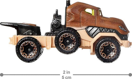 Hot Wheels Jurassic World Dominion Toy Character Cars 5-Pack in 1:64 Scale: Beta, Giganotosaurus, T-Rex, Triceratops & Velociraptor