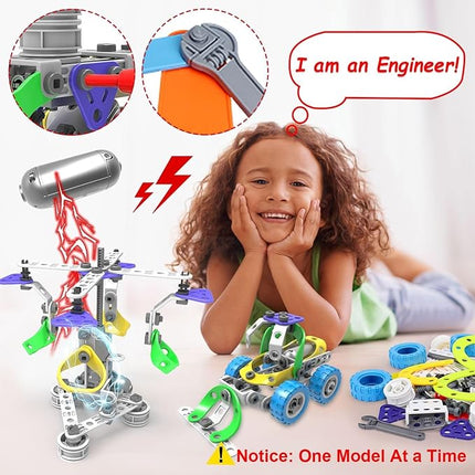 10 in 1 Electric STEM Toys for 5 6 7 8 9+ Year Old Boy Girl Birthday Gifts Educational Building Toys for Kids Ages 4-8 5-7 8-12 Stem Activities Construction Toy for Boys 6-8 8-10 Christmas Idea Gift