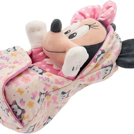 Disney Store Unisex-Children Babies Collection: Minnie Mouse Plush in Swaddle with Detailed Plush Features - Official Soft Toy - Stuffed Animals for Babies - Perfect for Fans & Kids