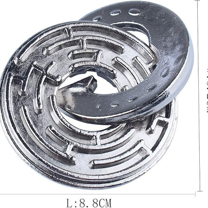 Brain Teaser Puzzle for Adults Puzzles Metal Hole Lock Adult Educational Toy Jigsaw IQ Puzzle (Blue)