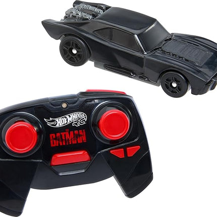 Hot Wheels RC Batmobile from The Batman Movie in 1:64 Scale, Remote-Control Toy Car, Works On & Off Track