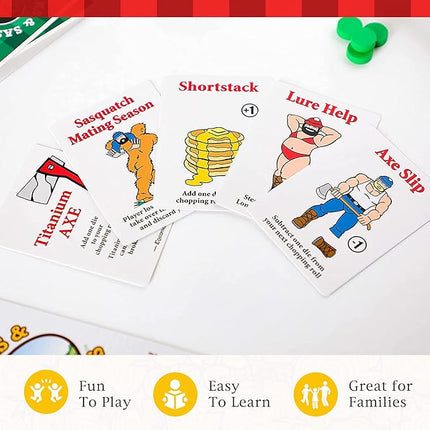 Prolific Games Flapjacks & Sasquatches - Upgraded 2nd Edition, Family Card & Dice Game for 2-8 Players, 20-Minute Rounds, Fun for Kids & Adults, Perfect for Family Game Nights and Camping Trips