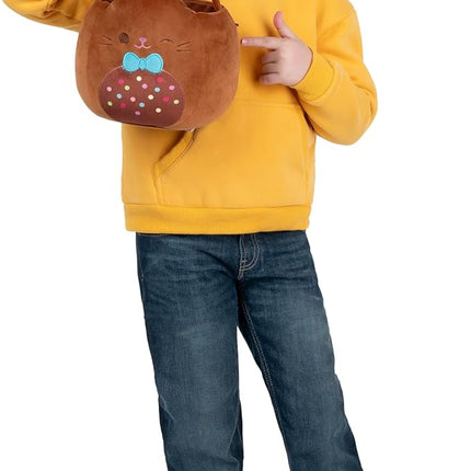 Squishmallows Original 12in Lancelot the Chocolate Bunny Egg Hunt Basket – Ultrasoft Official Jazwares Plush Accessory