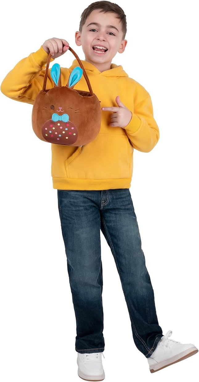 Squishmallows Original 12in Lancelot the Chocolate Bunny Egg Hunt Basket – Ultrasoft Official Jazwares Plush Accessory
