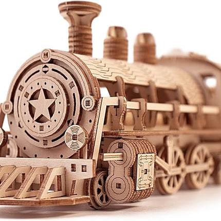 3D Wooden Puzzles, Wooden Puzzles Train for Adults and Teens, Educational Brain Teaser Assembly 3D Model Trains, Gifts for Christmas/Birthday（Luxury Steam Train）