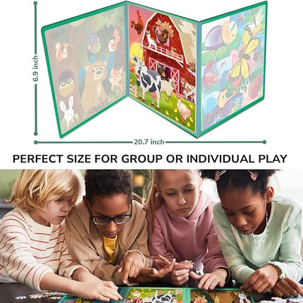 QUOKKA Magnetic Puzzles for Kids Ages 4-6 - 36 Pieces Sudoku Toddler Puzzles Ages 2-4 - Travel Games for Kids Ages 3-5 - Animal Farm Bugs Toddler Travel Toys - Car Airplane Road Trip Games