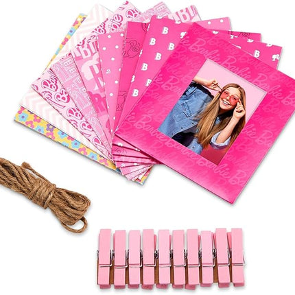 Kodak x Barbie Colorful & Decorative Barbie-Themed Hanging Square Frames for Zink 2x3” Photo Projects – 10 Iconic Barbie Frames for Decorating Your Scrapbook, Journal and More -Includes Rope and Clips