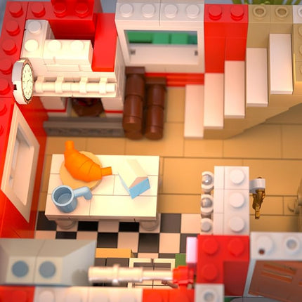 Farm House Building Set with Lighting Kit - Ranch Cottage Building Blocks Set with Chicken Coop, Flowers, Animals - Display for Home Office Decor, Gift for Adults Teen Kids 8+ (1268 PCS)