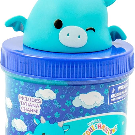 Squishmallows Tatiana The Dragon Premium Fluffy Slime, Blue Raspberry Scented, 3 Fun Add Ins, 8 oz. Soft Sludge Toy for Kids, 6+