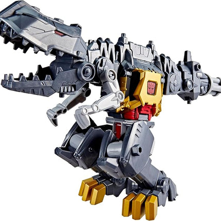 Transformers Cyberworld Grimlock Chomp & Battle 9-Inch Action Figure, Quick Change to Dino Mode, Robot Toys for Boys & Girls 6+ Years
