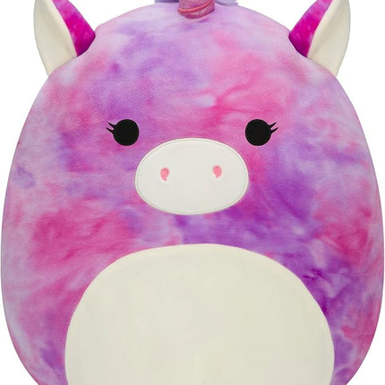 Squishmallows Original 14-Inch Lola Purple and Pink Tie-Dye Unicorn - Large Ultrasoft Official Jazwares Plush