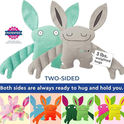 Bumpas Weighted Plush Toy – Machine Washable Calming Stuffed Animal for Kids – Arms and Body are Weighted to Give a Realistic Hug – Soft Companion for Playtime, Naptime & Travel (Shuggy)