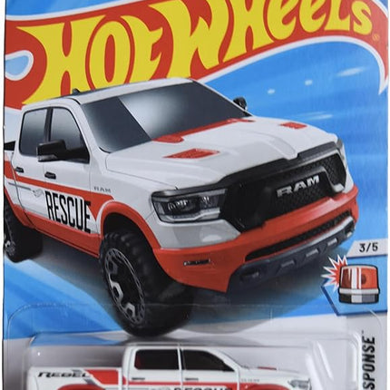 Hot Wheels 2020 Ram 1500 Rebel, HW First Response 3/5 [White/red] 39/250