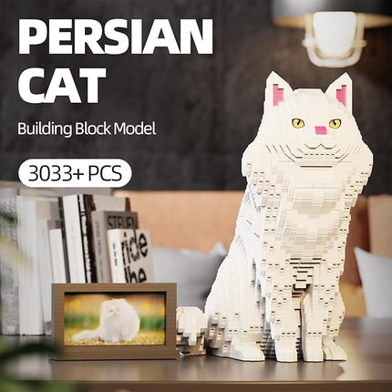 Animal Cat Series Pet Persian Cat Building Block Kits - Secret Small Storage Box Inside! Ideal Toy for Cat Lovers, Kids & Adults