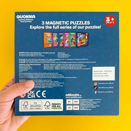 QUOKKA Magnetic Toddler Puzzles Ages 2-4 – 24 Pieces Kids Puzzles Ages 3-5 – Travel Games and Toys for Kids 4-6 Boys and Girls – Learning Transport Car Airplane Road Trip Activities