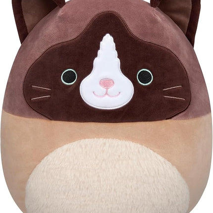 Squishmallows Original 16-Inch Woodward Snowshoe Cat with Fuzzy Belly - Official Jazwares Large Plush
