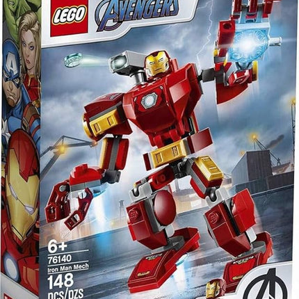 Lego Marvel Avengers Iron Man Mech 76140 Kids’ Superhero Mech Figure, Building Toy with Iron Man Mech and Minifigure (148 Pieces)