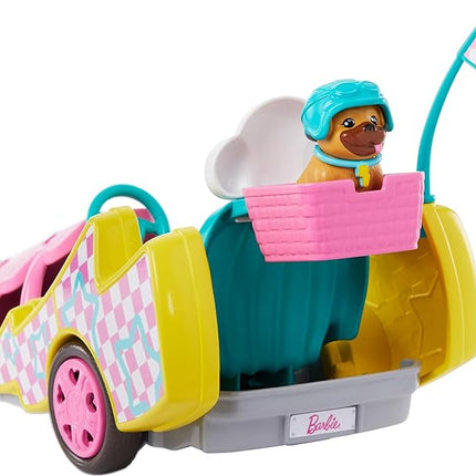 Barbie Stacie Doll with Go-Kart Car with Rolling Wheels, Dog, Accessories, & Sticker Sheet, 9-Piece Toy Set
