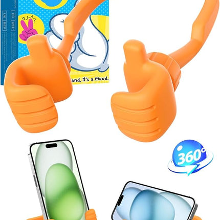Stocking Stuffers for Teens Girls Women Cell Phone Holder: Thumbs Up Lazy Phone Stand Gifts for Adults Kids Boys Men Teenager Wife Mom Funny Gag Gadgets Ideas Who Wants Nothing Gift for Christmas