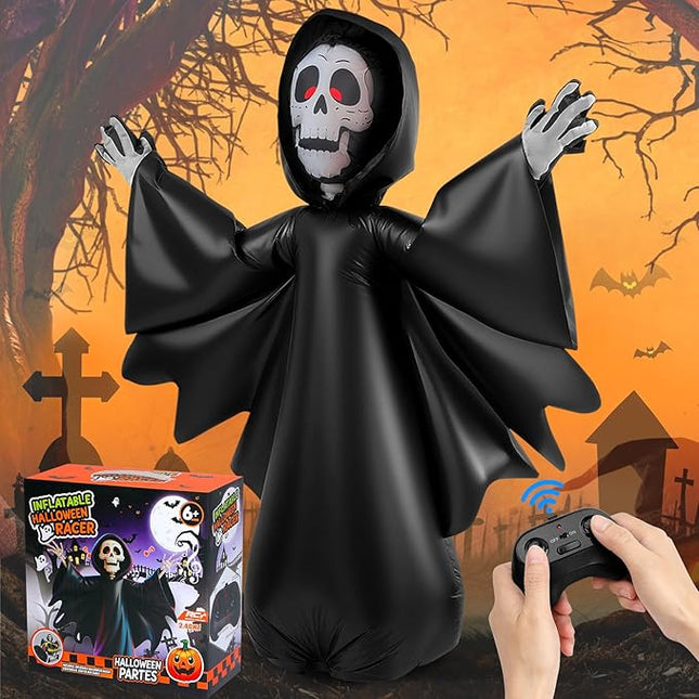 Halloween Inflatable Rc Car Toy Forward and Backward 360° Rotation boy Gift Suitable for 3-12 Years Old Children（Skeleton）