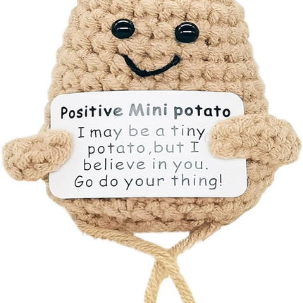 1 Pcs Positive Mini Potato Breast Cancer Good Luck Gifts for Women Easter Birthday Christmas Mom Sister Friend Wife Colleauge Coworkes Mental Support