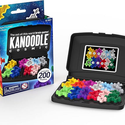 Educational Insights Kanoodle Cosmic - 3D Brain Teaser Puzzle, Mind Challenge Toys for Single Player, Handheld Travel Games, Extra Challenging Logic Puzzles and Gifts for Kids, Teens & Adults Ages 7+