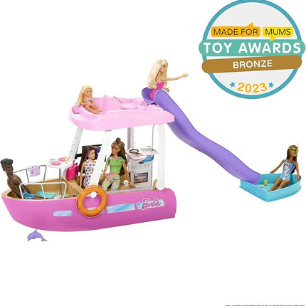 Barbie Dream Boat Playset with 20+ Ocean-Themed Accessories Sized to Fashion Dolls Including Pool, Slide & Dolphin