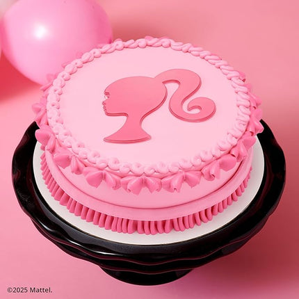 Barbie Cake Toppers | 2 Pack | Large Barbie B and Silhouette Cake Decorations, Pink and Black Ready To Use Toppers, Food Safe