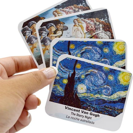 Menique Memory Matching Game – Famous Paintings for Adults & Kids – 70 Cards (35 Pairs) – Bilingual Art Game – Educational & Concentration Activity