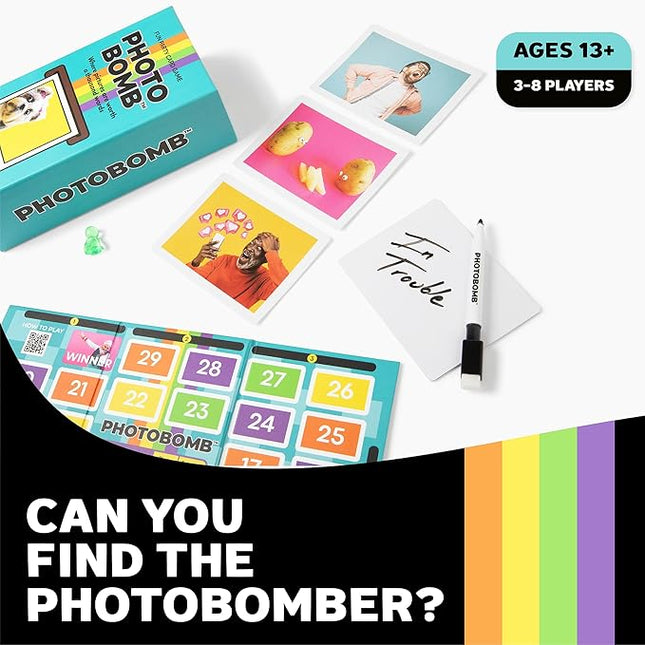Photobomb The Meme Party Game of Hilarious Image Cards & Storytelling | Ages 13+ | 3–6 Players | 30 Min Playtime | Great for Fans of Storytelling Board Games & Party Nights